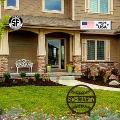 Speed Fabrication Outdoor Patio/Lawn Metal Signs Personalized Baseball Yard Stake - Weatherproof - Garden Stake