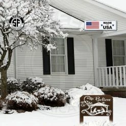 Speed Fabrication Believe Nativity Scene Outdoor Yard Sign Home Decor & Gifts