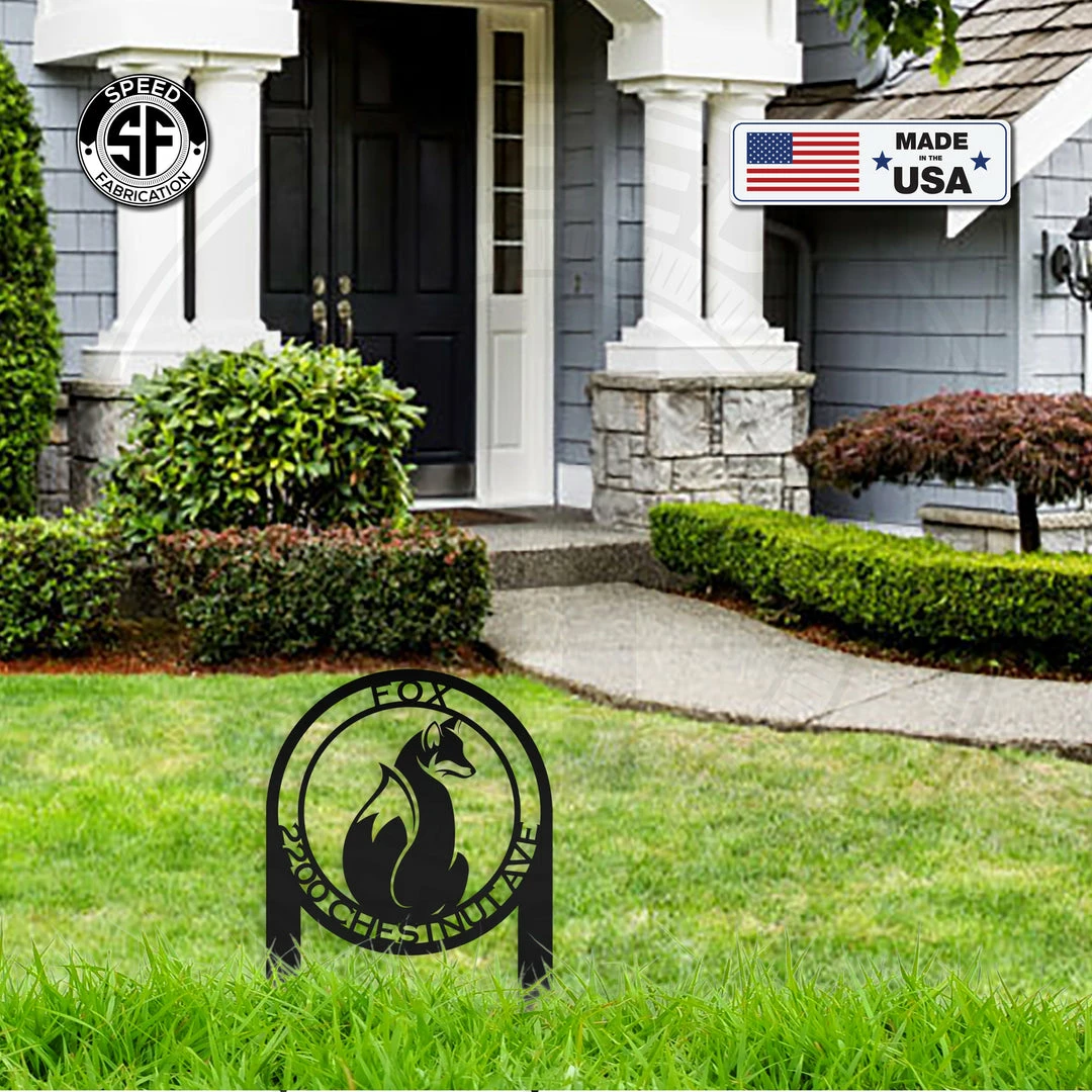 Speed Fabrication Custom Fox Address Sign