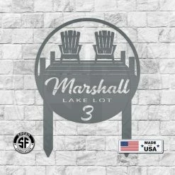 Speed Fabrication Address/House Number Metal Signs Lake Lot Yard Stake Sign