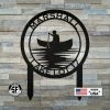 Speed Fabrication Outdoor Patio/Lawn Metal Signs Personalized Yard Stake Family Lake Lot Number Metal Sign