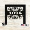 Speed Fabrication Metal Address Yard Sign With Stakes Address/House Number Metal Signs
