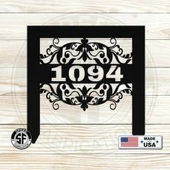 Speed Fabrication Metal Address Yard Sign With Stakes Address/House Number Metal Signs