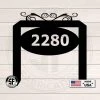 Speed Fabrication Oval Address Yard Stake Sign