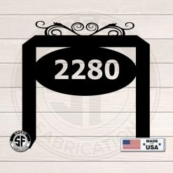 Speed Fabrication Oval Address Yard Stake Sign