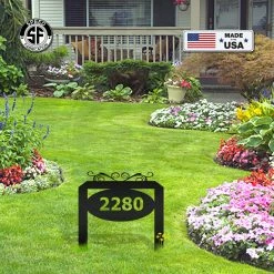 Speed Fabrication Oval Address Yard Stake Sign