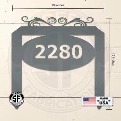 Speed Fabrication Oval Address Yard Stake Sign