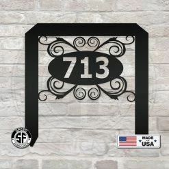 Speed Fabrication Oval Swirl Address Yard Stake Sign