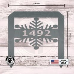 Speed Fabrication Snowflake Address Yard Stake Sign Address/House Number Metal Signs