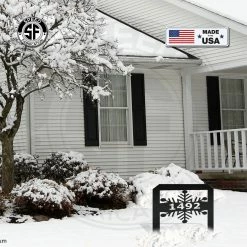 Speed Fabrication Snowflake Address Yard Stake Sign Address/House Number Metal Signs