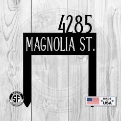 Speed Fabrication Square Address Yard Stake Metal Sign
