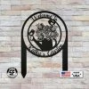 Speed Fabrication Personalized Garden Welcome Metal Yard Stake Sign Outdoor Patio/Lawn Metal Signs