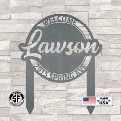 Speed Fabrication Address/House Number Metal Signs Custom Welcome Address Yardstake