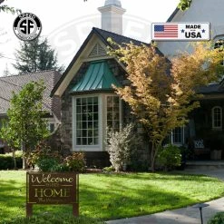 Speed Fabrication Outdoor Patio/Lawn Metal Signs Personalized Welcome To Our Home Metal Yard Stake Sign