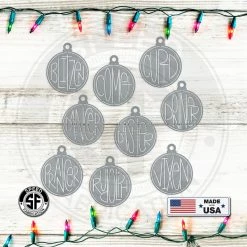 Speed Fabrication Christmas Metal Signs Santa's Reindeer Names Metal Christmas/Holiday Ornaments