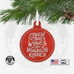 Speed Fabrication Assorted Candy Cane Themed Christmas/Holiday Metal Ornaments