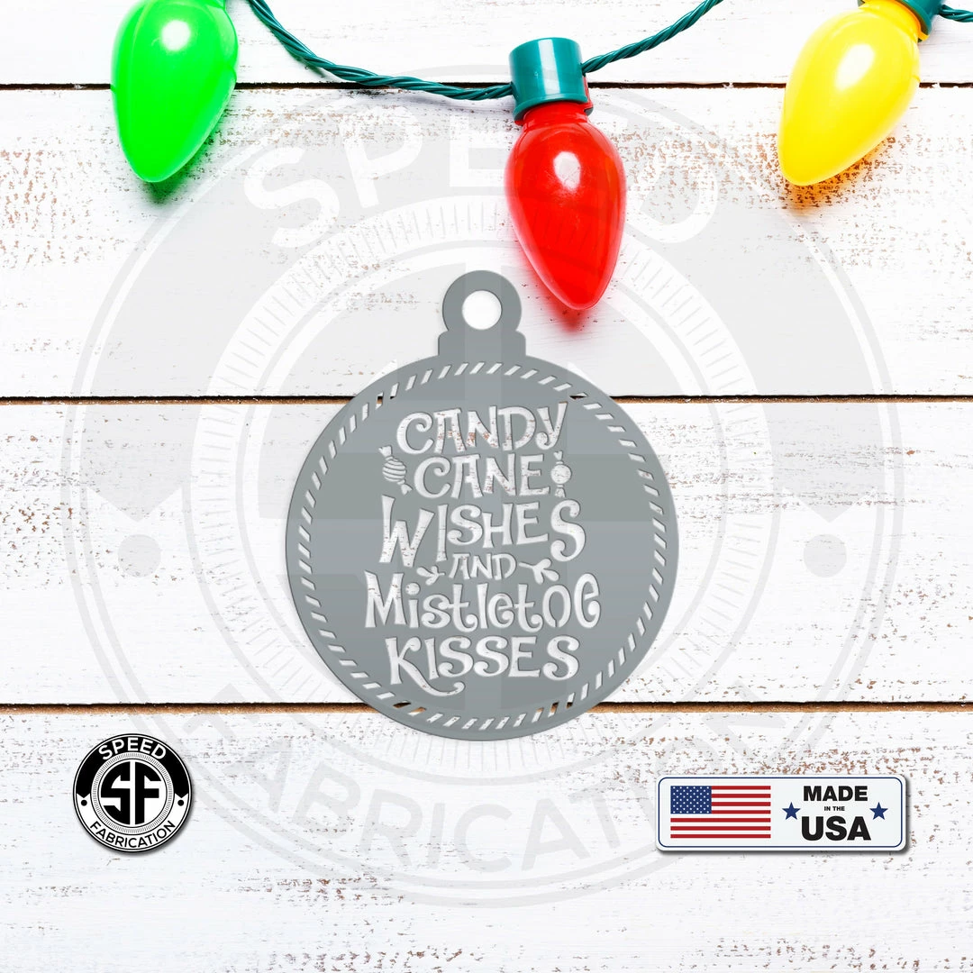 Speed Fabrication Assorted Candy Cane Themed Christmas/Holiday Metal Ornaments