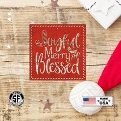 Speed Fabrication Assorted Candy Cane Themed Christmas/Holiday Metal Ornaments