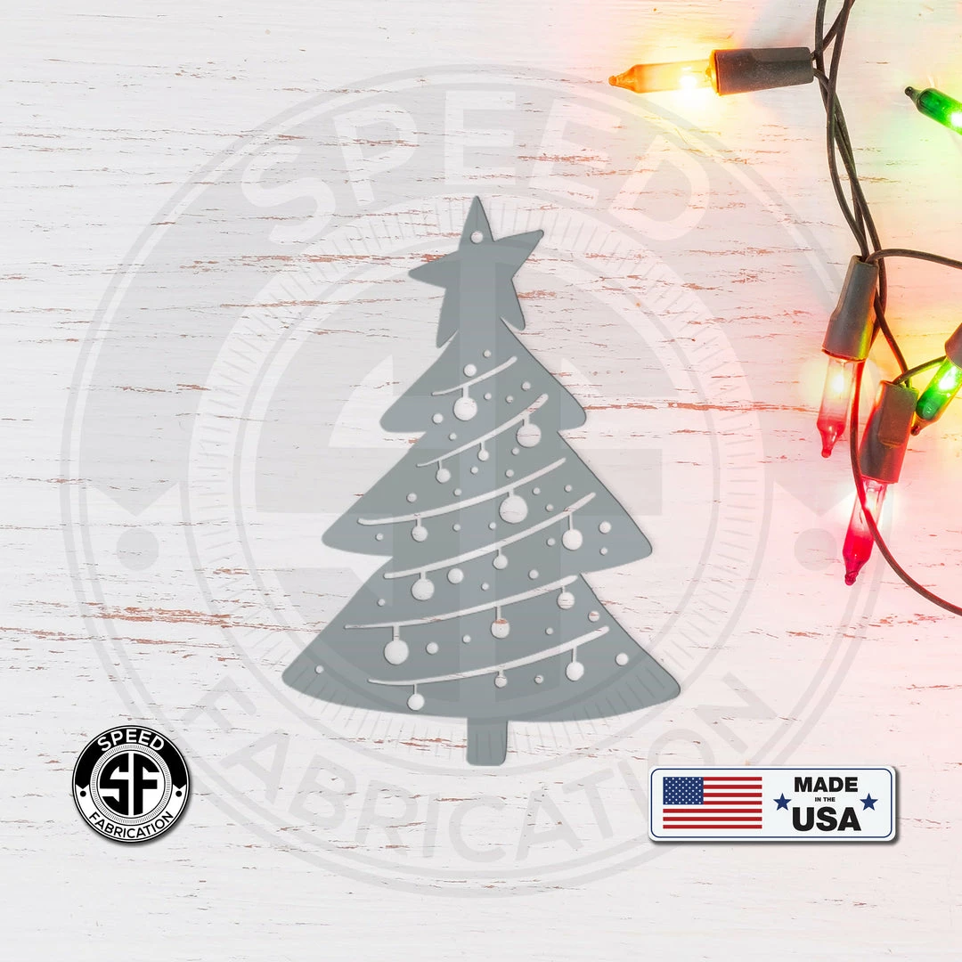 Speed Fabrication Ornaments Assorted Christmas Trees Metal Holiday Ornament