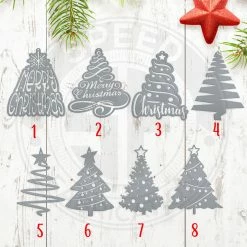 Speed Fabrication Ornaments Assorted Christmas Trees Metal Holiday Ornament