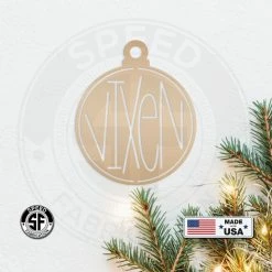 Speed Fabrication Christmas Metal Signs Santa's Reindeer Names Metal Christmas/Holiday Ornaments