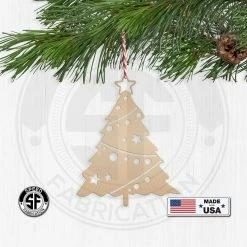 Speed Fabrication Ornaments Assorted Christmas Trees Metal Holiday Ornament