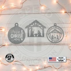 Speed Fabrication Assorted Christian Themed Metal Christmas/Holiday Ornaments
