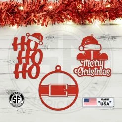 Speed Fabrication Assorted Santa Claus Themed Metal Christmas/Holiday Ornaments