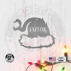 Speed Fabrication Christmas Metal Signs Personalized Santa Hat Metal Christmas/Holiday Ornament