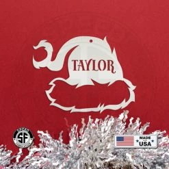 Speed Fabrication Christmas Metal Signs Personalized Santa Hat Metal Christmas/Holiday Ornament