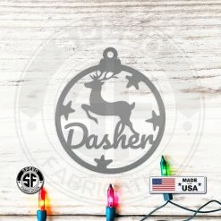 Speed Fabrication Christmas Metal Signs Santa's Reindeer Metal Christmas/Holiday Ornaments