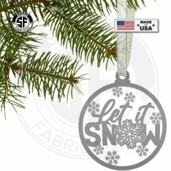 Speed Fabrication Assorted Snow Themed Metal Christmas/Holiday Ornaments