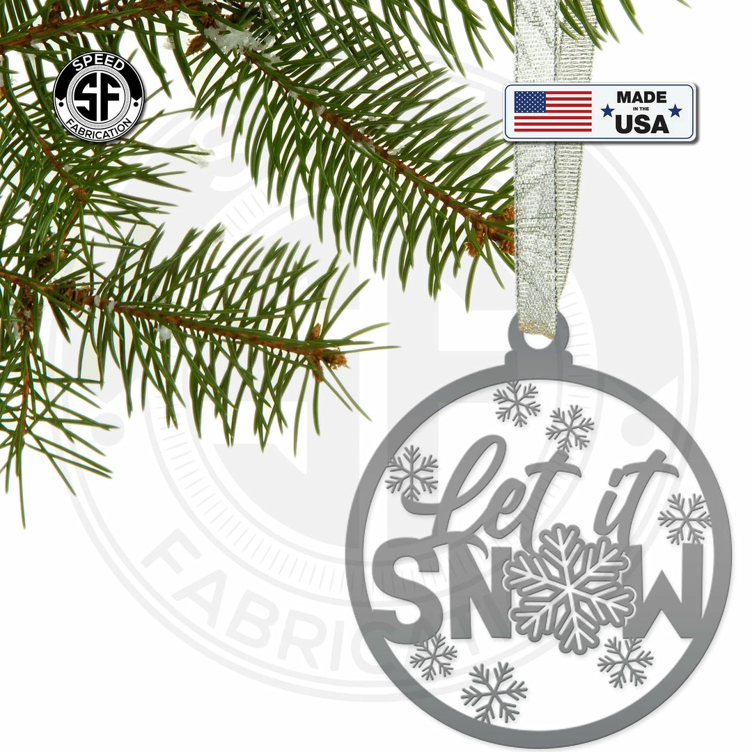 Speed Fabrication Assorted Snow Themed Metal Christmas/Holiday Ornaments