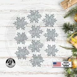 Speed Fabrication Snowflake With Inspirational Words Metal Christmas/Holiday Ornament