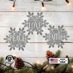 Speed Fabrication Snowflake With Inspirational Words Metal Christmas/Holiday Ornament