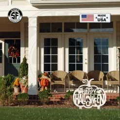 Speed Fabrication Assorted Halloween Pumpkin Metal Yard Stakes Halloween Metal Signs