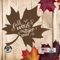 Speed Fabrication Fall Breeze And Autumn Leaves Metal Sign