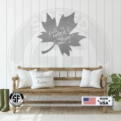 Speed Fabrication Fall Breeze And Autumn Leaves Metal Sign