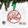 Speed Fabrication Personalized Round Monogram Metal Christmas/Holiday Ornament Christmas Metal Signs