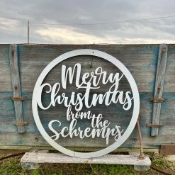 Speed Fabrication Personalized Merry Christmas Metal Sign Christmas Metal Signs