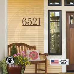 Speed Fabrication Personalized Address House Numbers Metal Sign, Metal Address Sign