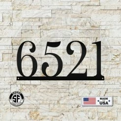 Speed Fabrication Personalized Address House Numbers Metal Sign, Metal Address Sign