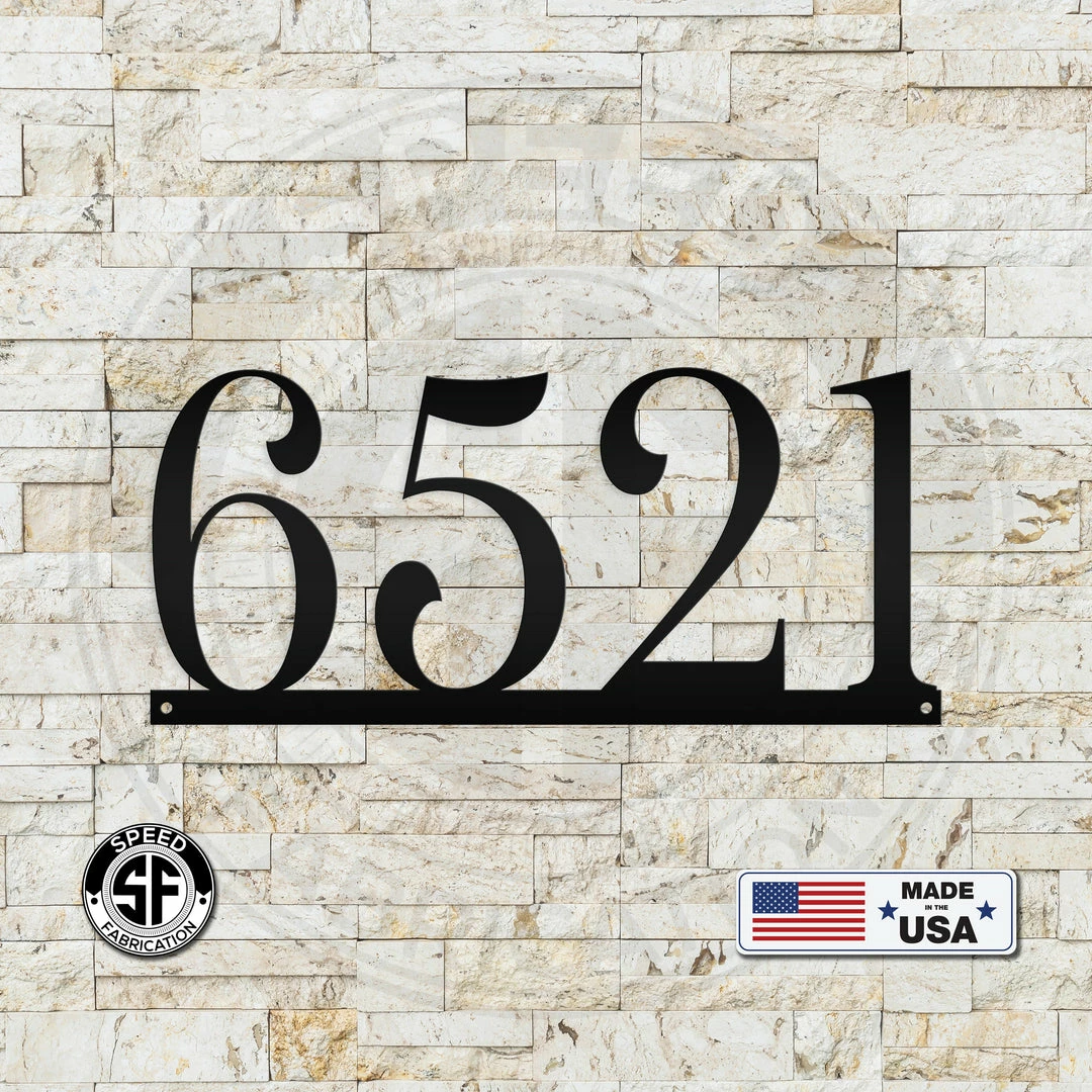 Speed Fabrication Personalized Address House Numbers Metal Sign, Metal Address Sign
