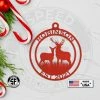 Speed Fabrication Personalized Name And Established Date Deer Metal Christmas/Holiday Ornament Christmas Metal Signs