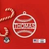 Speed Fabrication Christmas Metal Signs Personalized Baseball Metal Christmas/Holiday Ornament