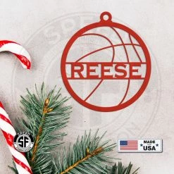 Speed Fabrication Christmas Metal Signs Personalized Basketball Metal Christmas/Holiday Ornament