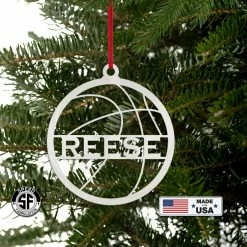 Speed Fabrication Christmas Metal Signs Personalized Basketball Metal Christmas/Holiday Ornament
