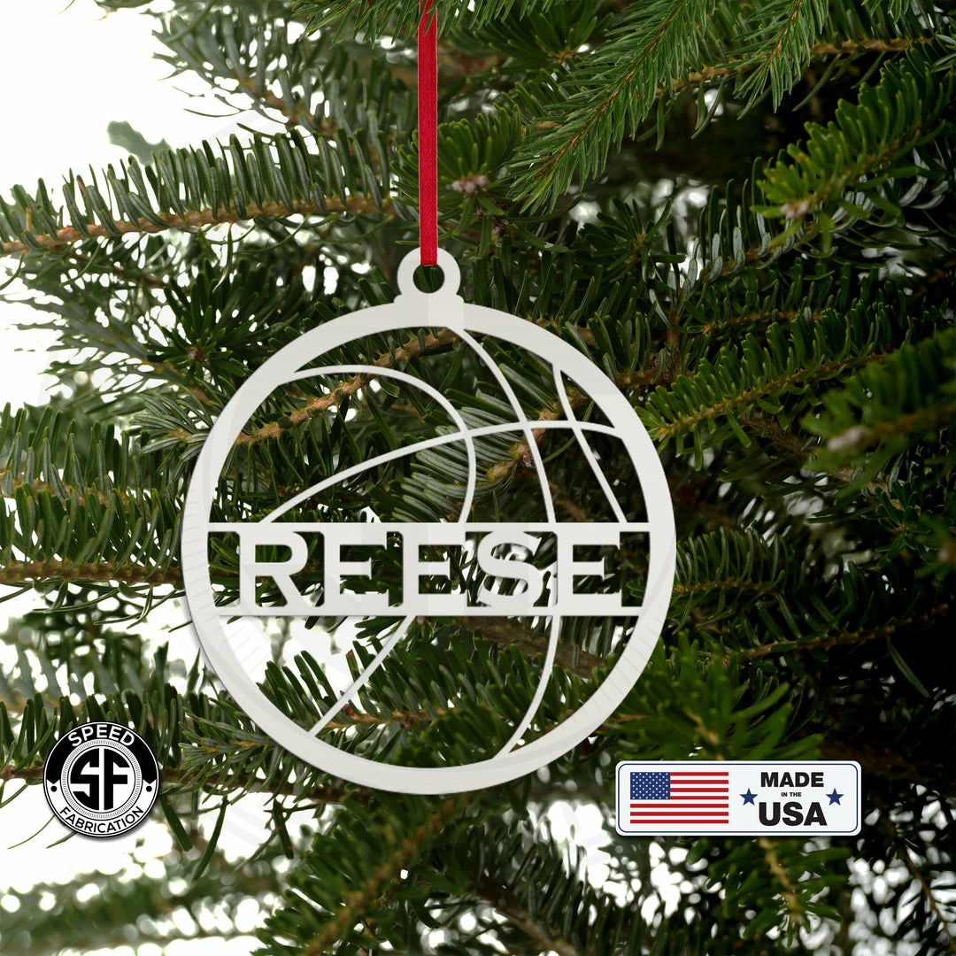 Speed Fabrication Christmas Metal Signs Personalized Basketball Metal Christmas/Holiday Ornament