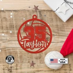 Speed Fabrication Christmas Metal Signs Personalized Volleyball And Number Metal Christmas/Holiday Ornament