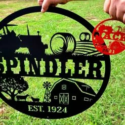 Speed Fabrication Farm Metal Signs Personalized Farm Monogram With Established Date Metal Sign